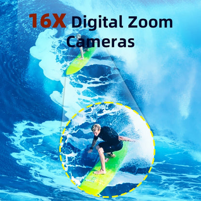 WDC901 3.5m Waterproof 48MP HD Dual Screen Outdoor Sports Digital Camera US Plug(Green) - Children Cameras by buy2fix | Online Shopping UK | buy2fix