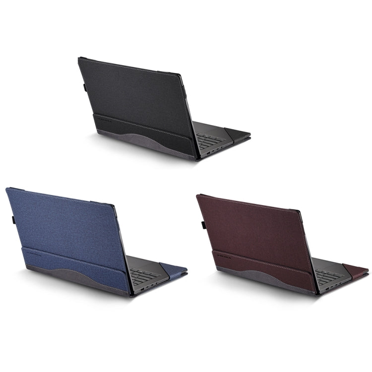For Samsung Galaxy Book 3 Pro 16 Inch Leather Laptop Anti-Fall Protective Case(Black) - 15.6 - 17 inch by buy2fix | Online Shopping UK | buy2fix