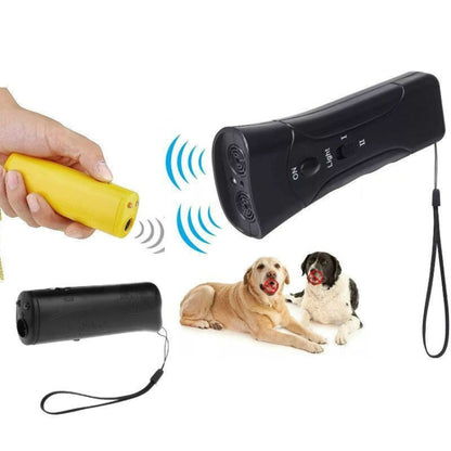 LED Flashlight Ultrasonic Dog Repeller Portable Dog Trainer, Colour: Single-headed Yellow(Colorful Package) - Training Aids by buy2fix | Online Shopping UK | buy2fix