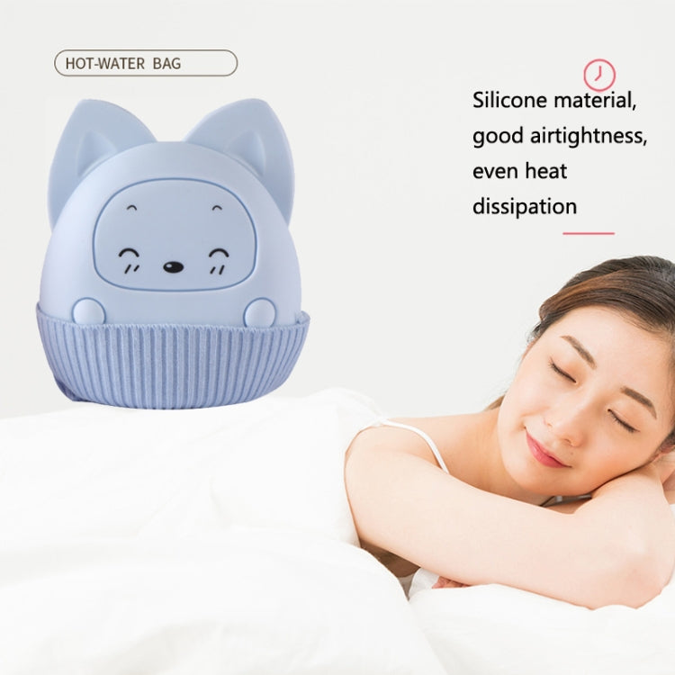 Winter Silicone Hand Warmer Cartoon Cute Water Injection Warm Water Bag, Colour: Light Blue Beaver - Hot Water Bags by buy2fix | Online Shopping UK | buy2fix