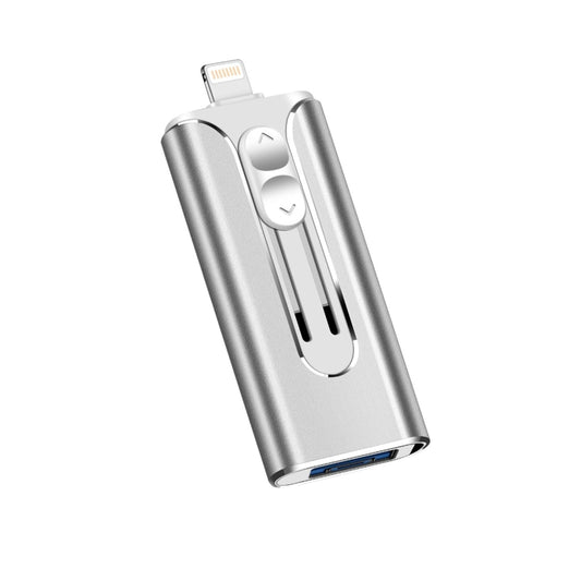 128GB Micro USB + 8 Pin + USB 2.0 3 in 1 Mobile Phone Computer U-Disk(Silver) - U Disk & Card Reader by buy2fix | Online Shopping UK | buy2fix