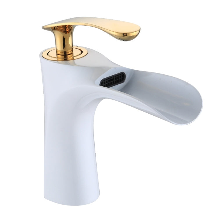 Washbasin All Copper Diamond Hot And Cold Water Faucet(White Gold) - Faucets & Accessories by buy2fix | Online Shopping UK | buy2fix