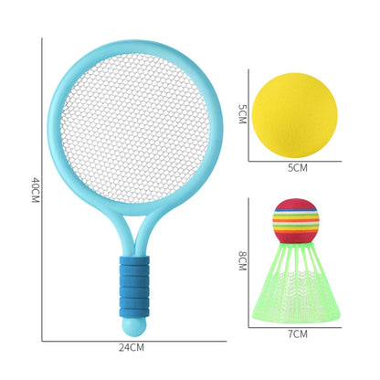 1 Pair Children Badminton Tennis Racket Outdoor Sports With Two Balls(Blue) - Toy Sports by buy2fix | Online Shopping UK | buy2fix