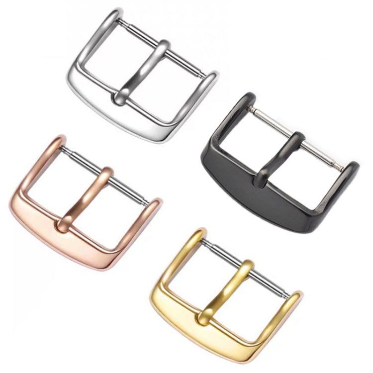 5pcs IP Plated Stainless Steel Pin Buckle Watch Accessories, Color: Rose Gold 14mm - Watch Accessories & Parts by buy2fix | Online Shopping UK | buy2fix