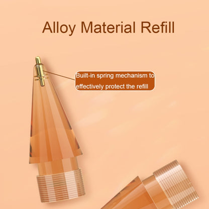 For Apple Pencil 1/2 2pcs Stylus Transparent Replacement Needle Nib, Spec: Round (Gold) - Pencil Accessories by buy2fix | Online Shopping UK | buy2fix