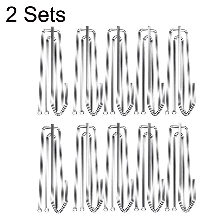 2 Sets Four Claw Hook Set Curtain Replacement Hook(Silver) - Curtain Decorative Accessories by buy2fix | Online Shopping UK | buy2fix