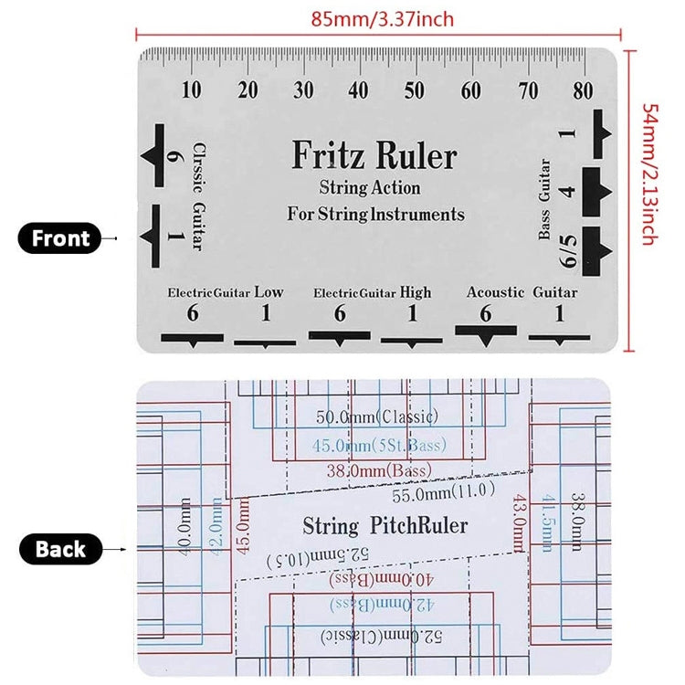 5PCS Guitar String High Ruler Guitar Repair Measuring Ruler Tools - Stringed Instruments Accessories by buy2fix | Online Shopping UK | buy2fix