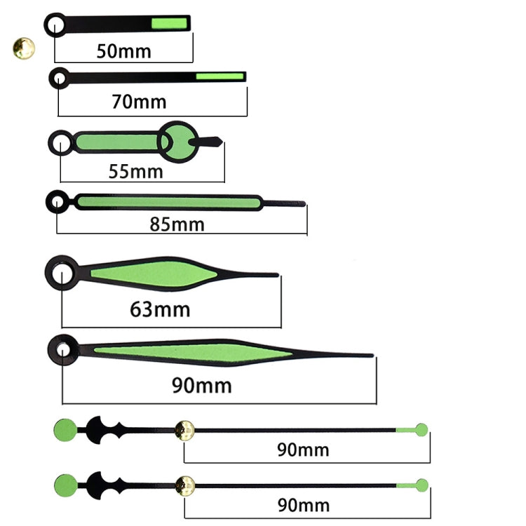 Shaft Length 18.5mm Quartz Clock Silent Movement + Luminous Hands DIY Kit,Spec: Movement +817 - DIY Clocks by buy2fix | Online Shopping UK | buy2fix