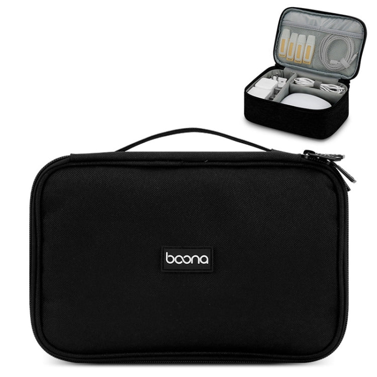 Baona Multifunctional Earphone Data Cable Digital Storage Bag, Spec: Single-layer (Black) - Digital Storage Bag by Baona | Online Shopping UK | buy2fix