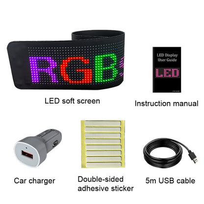 S1696RGB 672x122mm Car LED Flexible Display Cell Phone APP Control Bluetooth Connection - Car Monitor by buy2fix | Online Shopping UK | buy2fix