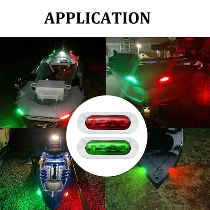 1pair MK-234 12V Yacht Ships 4LED Navigation Lights Red And Green Signal Light(Red+Green) - Marine Accessories & Parts by buy2fix | Online Shopping UK | buy2fix