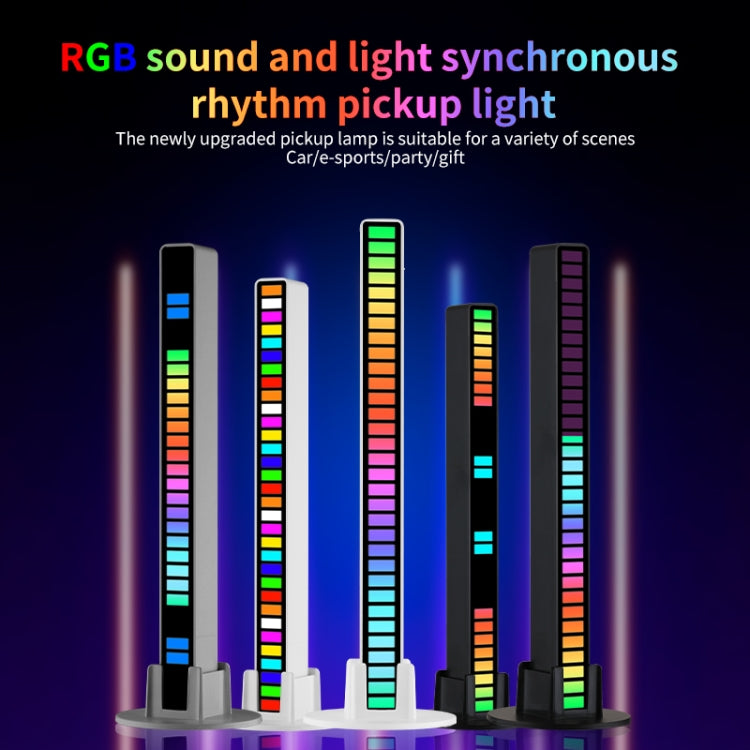 RGB Sound-controlled Rhythmic Response Lights Music Ambient LED Pick-up Lights Plug-in(16 Lights White) - Novelty Lighting by buy2fix | Online Shopping UK | buy2fix