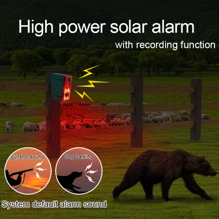 N911N Solar Alarm Infrared Sensor Sound And Light Blast Warning Light Animal Repeller(English Version) - Alarm System by buy2fix | Online Shopping UK | buy2fix