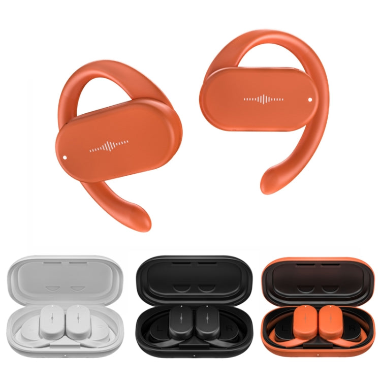 HD313 Earhook OWS Noise Reduction Bluetooth Earphone Subwoofer Sport Wireless Headset(Orange Red) - Sport Earphone by buy2fix | Online Shopping UK | buy2fix