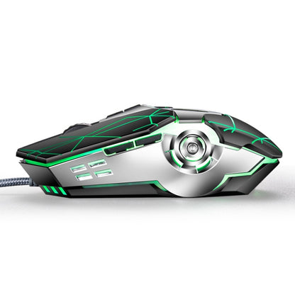 K-Snake Q7 Game Wired 7 Color Illuminated USB 4000 DPI Mechanical Mouse(White) - Wired Mice by K-Snake | Online Shopping UK | buy2fix