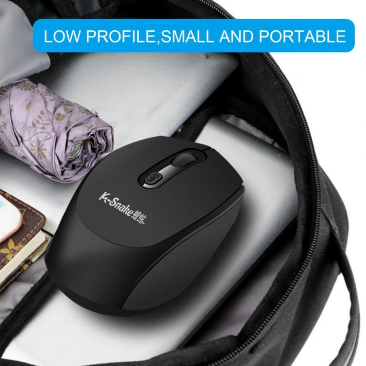 K-Snake W500 Wireless 2.4g Portable Mouse Computer Laptop Office Household Mouse(Black) - Wireless Mice by K-Snake | Online Shopping UK | buy2fix