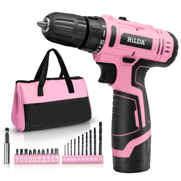 HILDA 12V Cordless Impact Drill Electrical Screwdriver, Plug: US Plug - Drill & Drill Bits by HILDA | Online Shopping UK | buy2fix