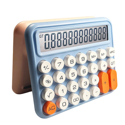 12-digit Mechanical Keyboard Calculator Cute Big Buttons Calculator(Olive Green) - Calculator by buy2fix | Online Shopping UK | buy2fix