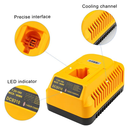 DCB9310 Fast Battery Charger for Dewalt 7.2V-18V XRP NI-CD NI-MH Battery, Plug: EU - Electric Saws & Accessories by buy2fix | Online Shopping UK | buy2fix