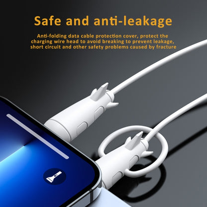 Data Line Protector For IPhone USB Type-C Charger Wire Winder Protection, Spec: Small Head Band +USB Head Black - Cable Organizer by buy2fix | Online Shopping UK | buy2fix