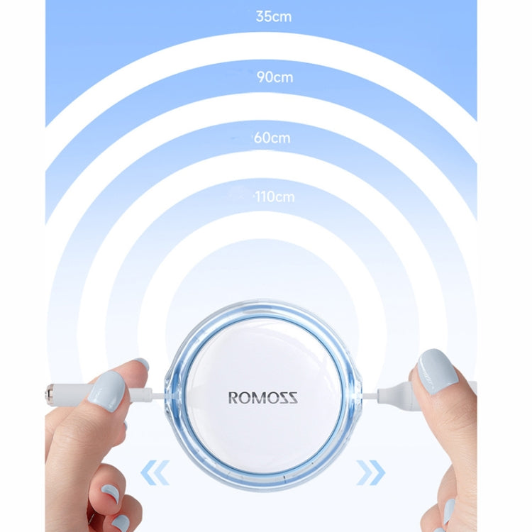 ROMOSS PD100W 3-In-1 Retractable Data Cable Type-C/USB-C To 8 Pin & Type-C & Micro Line 1.1m (White) - Multifunction Cable by ROMOSS | Online Shopping UK | buy2fix