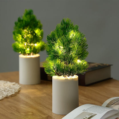 Christmas Tree Night Lights Bedroom Pine Ambient Lamps Home Decorative Lights(Warm White Light) - Christmas Decoration Lamps by buy2fix | Online Shopping UK | buy2fix