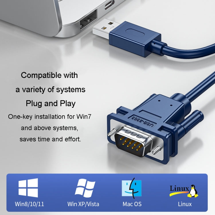 JINGHUA USB To RS232 Serial Cable DB9 Pin COM Port Computer Converter, Length: 1.2m - RS485 / RS232 Series by JINGHUA | Online Shopping UK | buy2fix