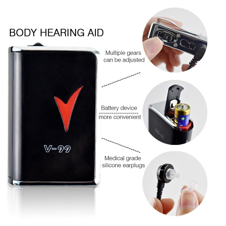 V99 Box Sound Amplifier Aid Hearing Aid Earphone - Hearing Aids by buy2fix | Online Shopping UK | buy2fix