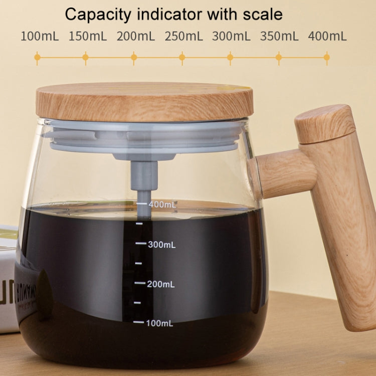 400ml Automatic Stirring Mug Maple Electric Coffee Cup, Style: Battery Transparent Cup - Vacuum Thermoses & Cups by buy2fix | Online Shopping UK | buy2fix