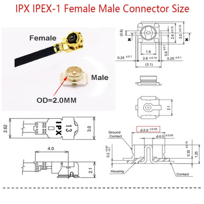 1 In 3 IPX To SMAJ RG178 Pigtail WIFI Antenna Extension Cable Jumper(15cm) - Connectors by buy2fix | Online Shopping UK | buy2fix