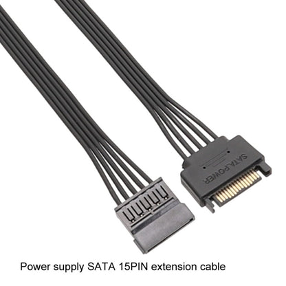 30cm Power Supply SATA 15Pin Male And Female Extension Cable Durable Hard Disk Drive Power Connection Cables - Power Cord by buy2fix | Online Shopping UK | buy2fix