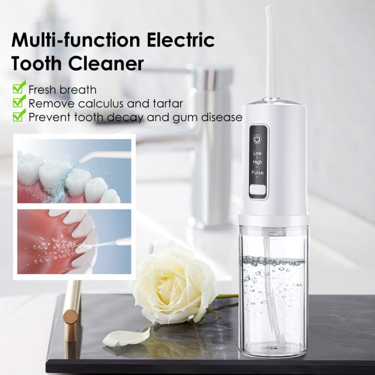 Portable Storable Tooth Flosser Smart Teeth Cleaning Instrument Household Teeth Cleaner With 4pcs Nozzles - Oral Irrigators by buy2fix | Online Shopping UK | buy2fix