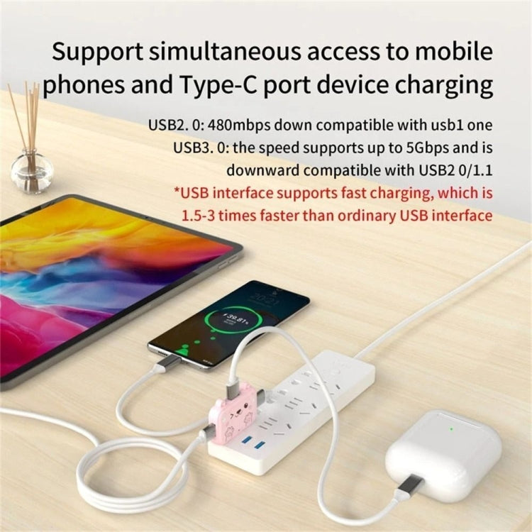 3 In 1 Type-C Docking Station USB Hub For iPad / Phone Docking Station, Port: 3H HDMI+PD+USB3.0 Pink - USB HUB by buy2fix | Online Shopping UK | buy2fix