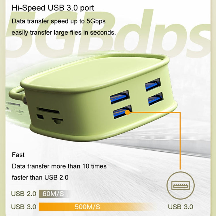 BS10H 10 In 1 Type-C Docking Station Multifunction USB Hub 100Gb Ethernet Port(Blue) - USB HUB by buy2fix | Online Shopping UK | buy2fix