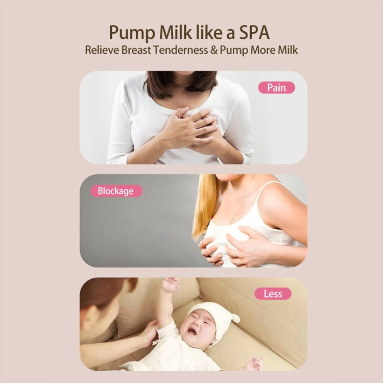 LCD Screen Smart Large Capacity Portable USB Charging Wearable Massage Breast Pump(S32) - Cups & Silicone Nipple by buy2fix | Online Shopping UK | buy2fix