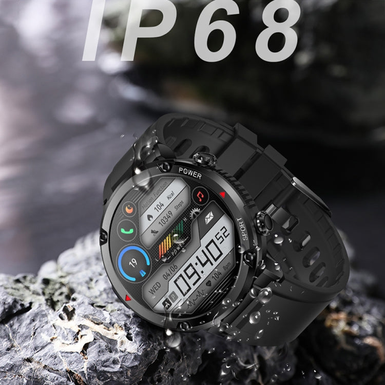 T30 1.6-inch Outdoor Sports Waterproof Smart Music Bluetooth Call Watch, Color: Black Net+Silicone - Smart Watches by buy2fix | Online Shopping UK | buy2fix