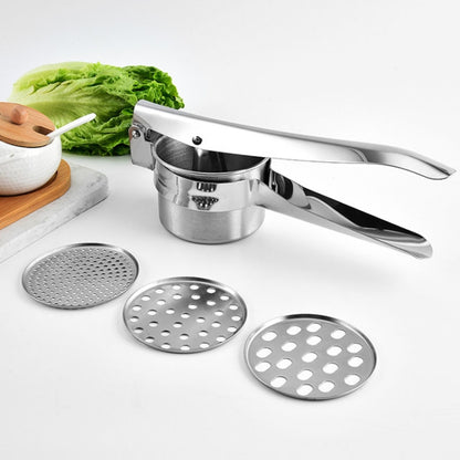 Stainless Steel Potato Press Manual Juicer Vegetable And Fruit Squeezer, Model: 3 In 1 - Stirrer & Squeezer by buy2fix | Online Shopping UK | buy2fix