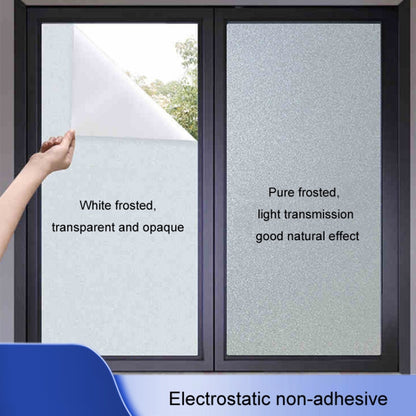 Electrostatic Frosted Anti-Peep Glass Thermal Insulation Window Film, Length: 30cm Wide/Meter(Glue-free Pure Matte) - Door & Window Films by buy2fix | Online Shopping UK | buy2fix