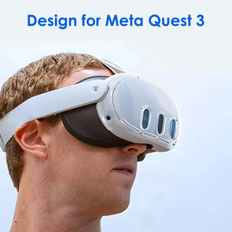 For Meta Quest 3 PC Protective Shell, Style: Single Shell (Ordinary Transparent Black) - VR Accessories by buy2fix | Online Shopping UK | buy2fix