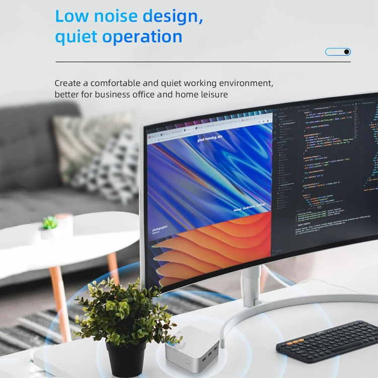 T8Plus Alder Lake-N100 4K Dual Band WIFI Bluetooth Office Game Portable Mini PC, Spec: 8G 512G US Plug - Windows Mini PCs by buy2fix | Online Shopping UK | buy2fix