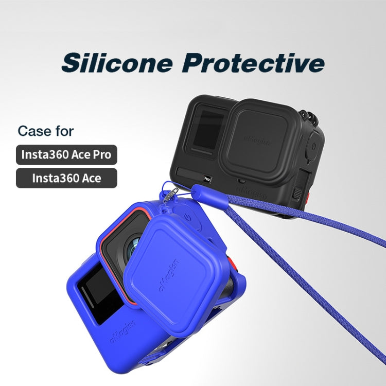 aMagisn Silicone Protection Case Sports Camera Protection Accessories For Insta360 Ace Pro (Blue) - Case & Bags by aMagisn | Online Shopping UK | buy2fix