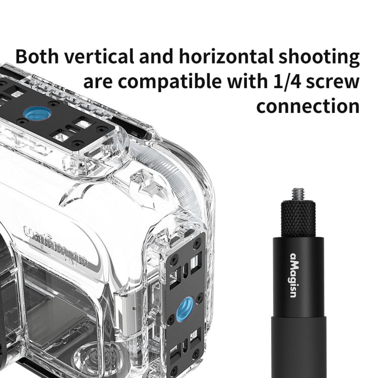 For Insta360 Ace Pro aMagisn Horizontal and Vertical Shooting Dive Shell 60m Waterproof Shell Accessories - Case & Bags by aMagisn | Online Shopping UK | buy2fix