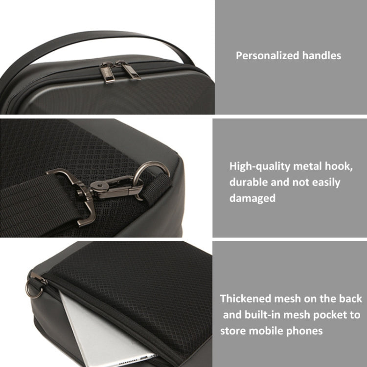 For DJI Mini 4 Pro Drone BKANO Hard Shell Chest Bag Shoulder Bag(Silver) - Backpacks & Bags by BKANO | Online Shopping UK | buy2fix