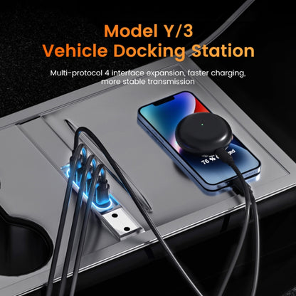 For Tesla Model 3/Y Center Control Type-C Multi-Port Fast Charging USB HUB Docking Station, Model: Single Wire Gradient - DIY Modified Charger by buy2fix | Online Shopping UK | buy2fix