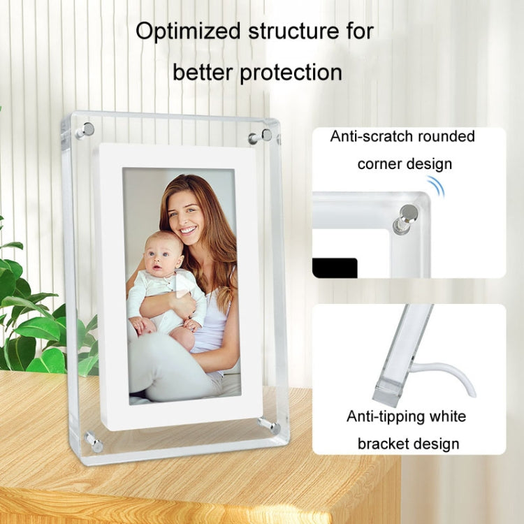 5 Inch HD Digital Photo Frame Crystal Advertising Player 1080P Motion Video Picture Display Player(UK Plug) - 1.5-7.0 inch by buy2fix | Online Shopping UK | buy2fix