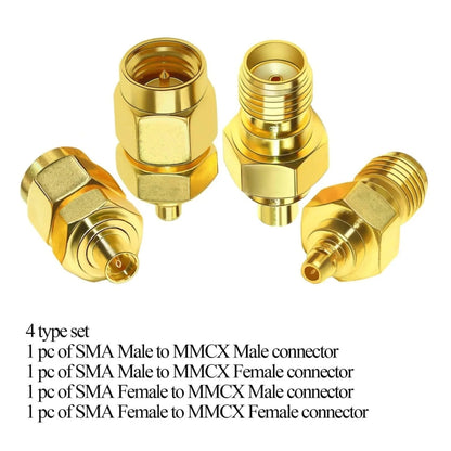 4pcs /Set SMA To MMCX Coaxial Adapter Kit Brass Coaxial Connector RF Antenna Adapter - DVB-T & Simulation Antenna by buy2fix | Online Shopping UK | buy2fix