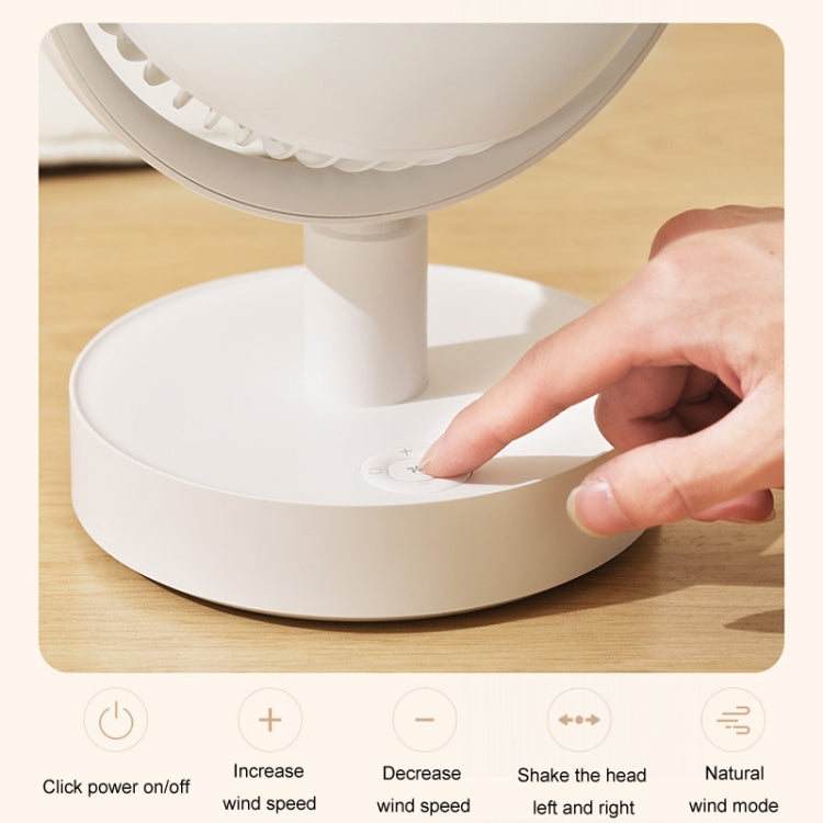 Desktop Air Circulation Fan Household Office Compact Mute Electrical Fan, Style: Battery Model - Electric Fans by buy2fix | Online Shopping UK | buy2fix