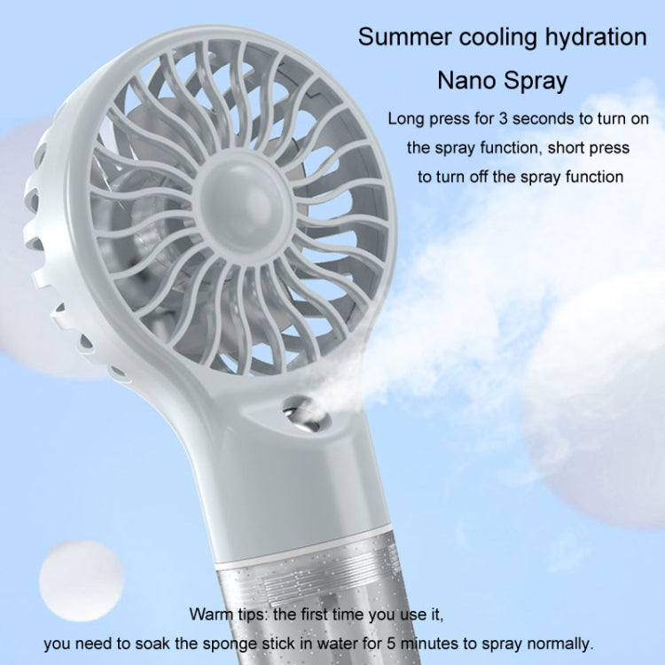 USB Rechargeable Handheld Misting Fan Portable Hydration Electrical Fan(Purple) - Electric Fans by buy2fix | Online Shopping UK | buy2fix