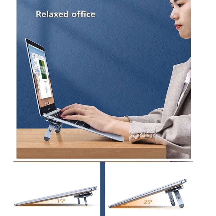 5 Ports USB-C/Type-C HUB Docking Station Laptop Stand Holder - Laptop Stand by buy2fix | Online Shopping UK | buy2fix