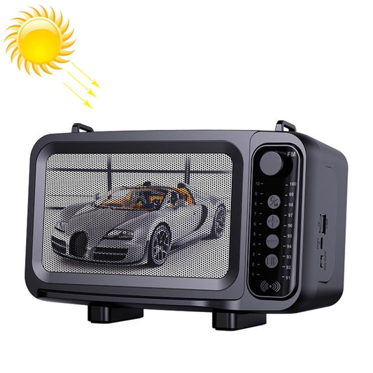 DV-666 Desktop Portable Solar Bluetooth Speaker Card FM Radio With Flashlight(Sports Car) - Radio Player by buy2fix | Online Shopping UK | buy2fix